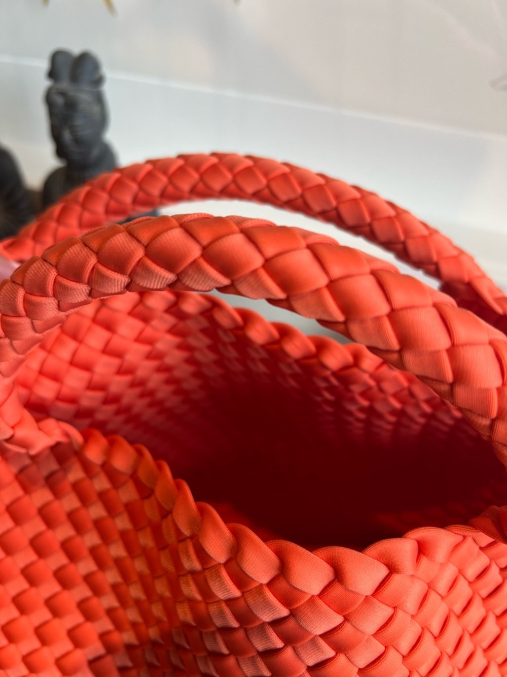 Naghedi Orange Woven Tote - Picture 7 of 13